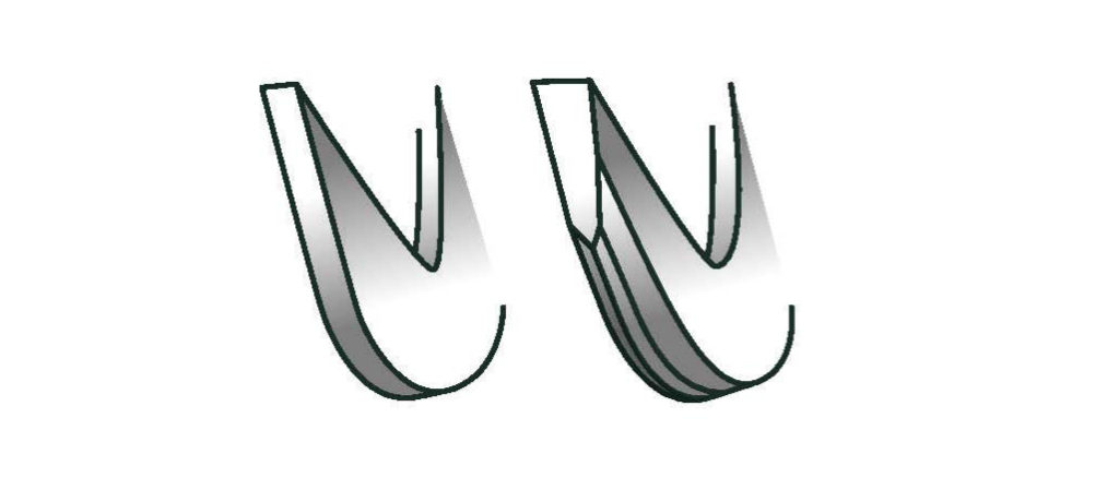 Filing the lifting tongs