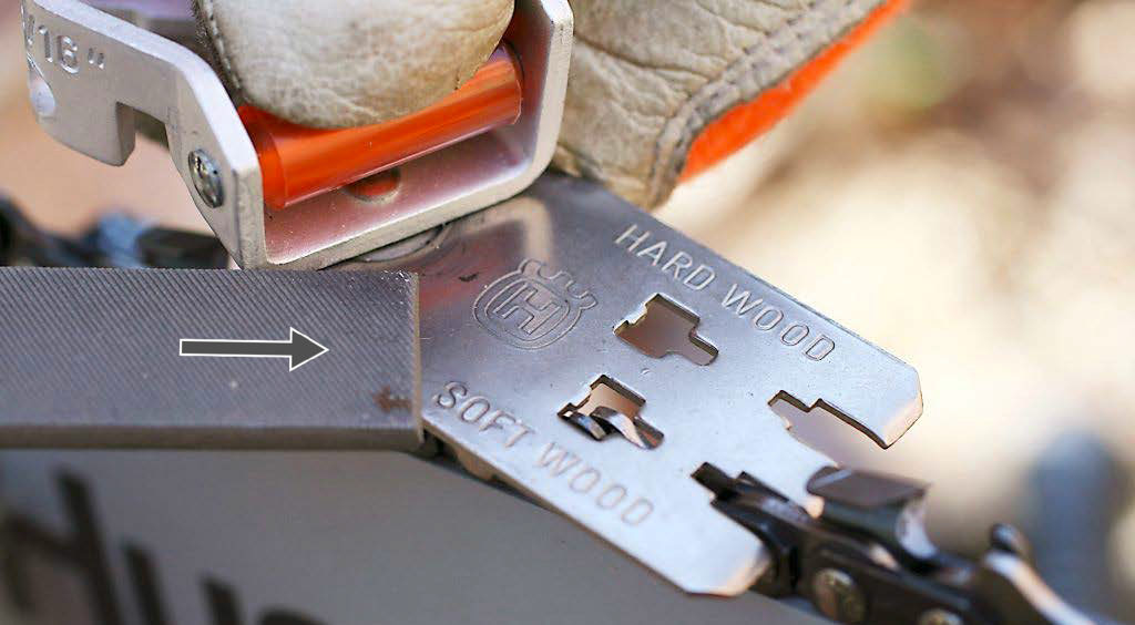 Filing the depth gauge 2